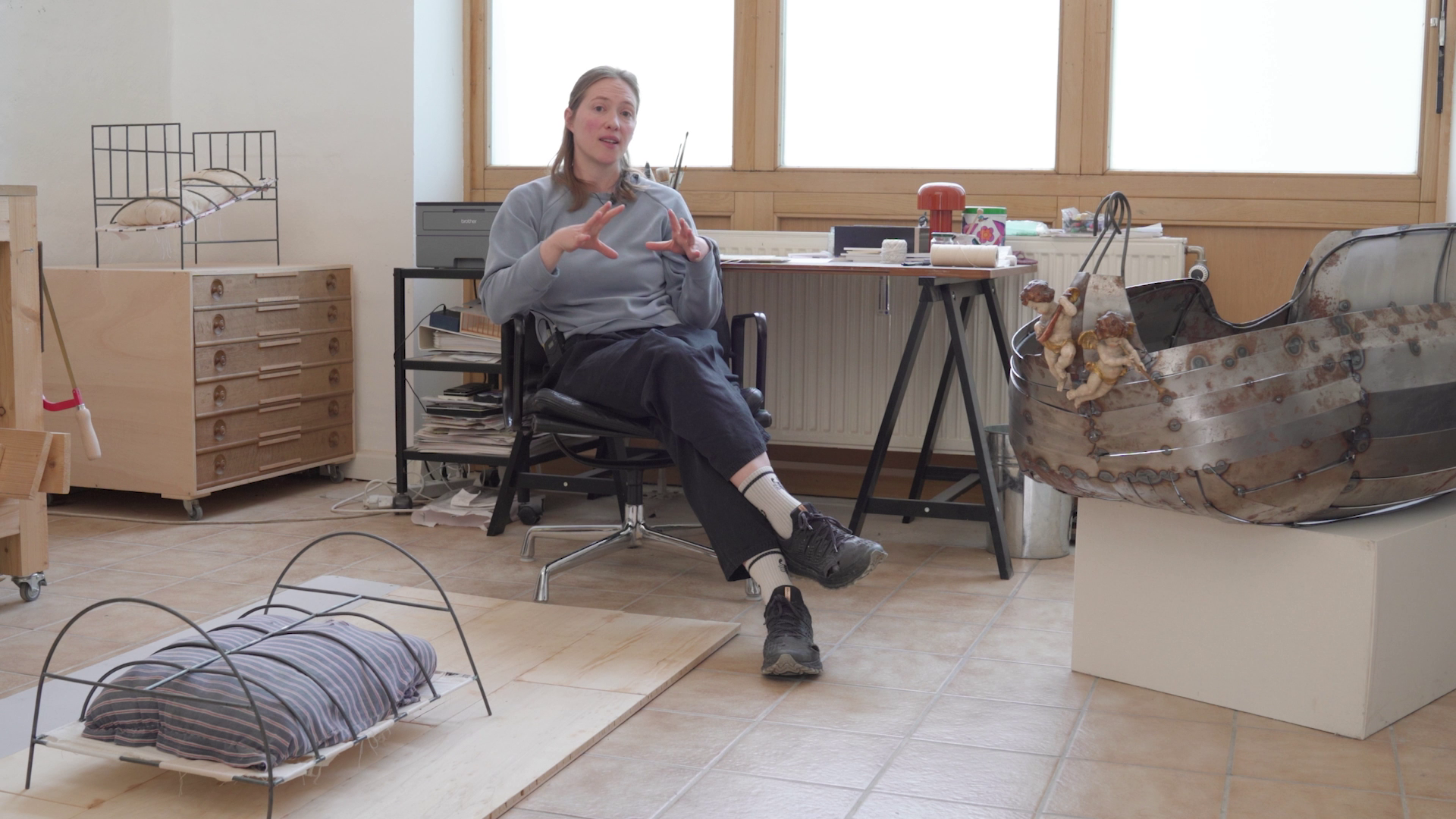 Vanessa Schmidt in ihrem Atelier.