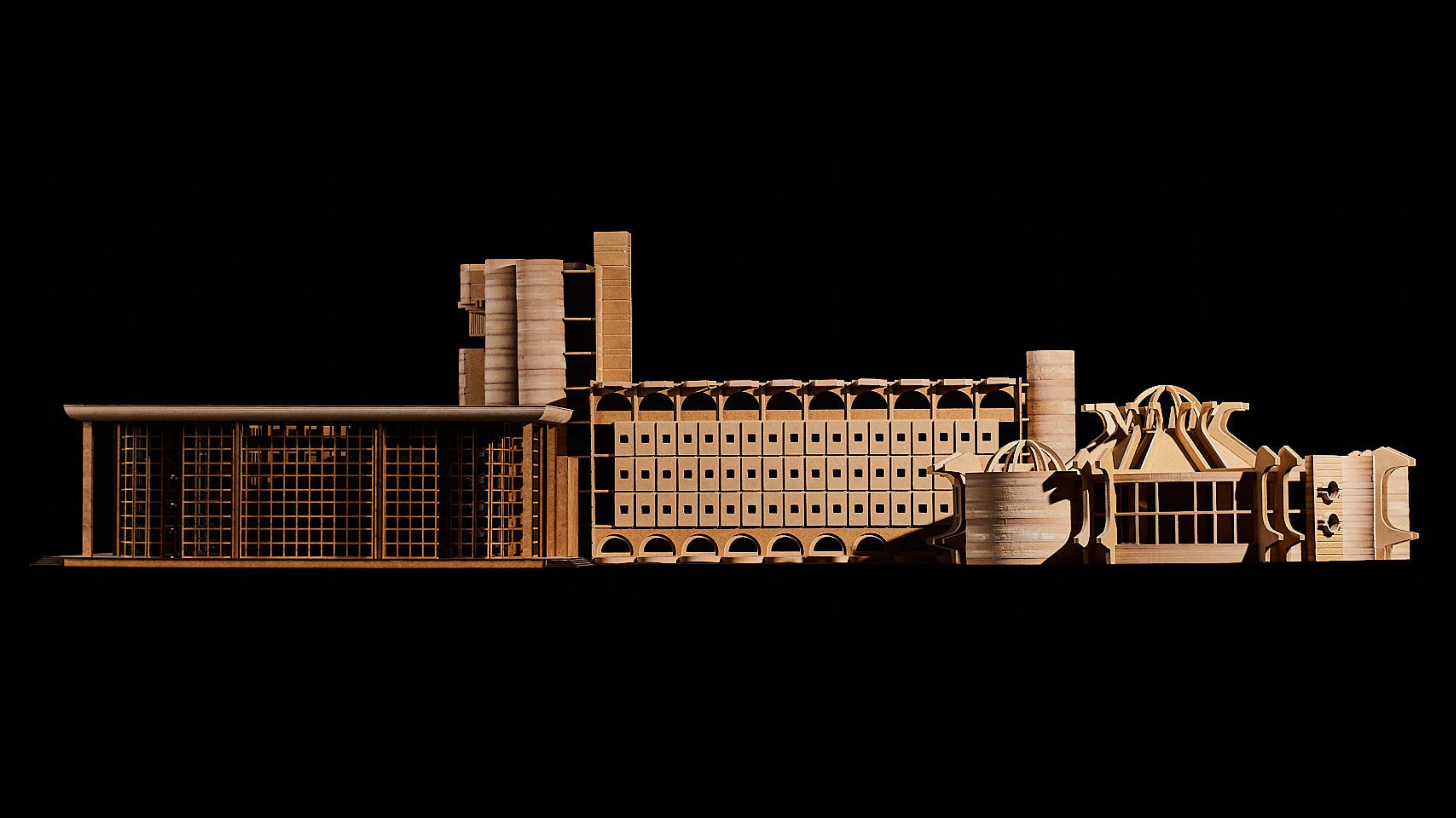 Architekturmodell aus Holz