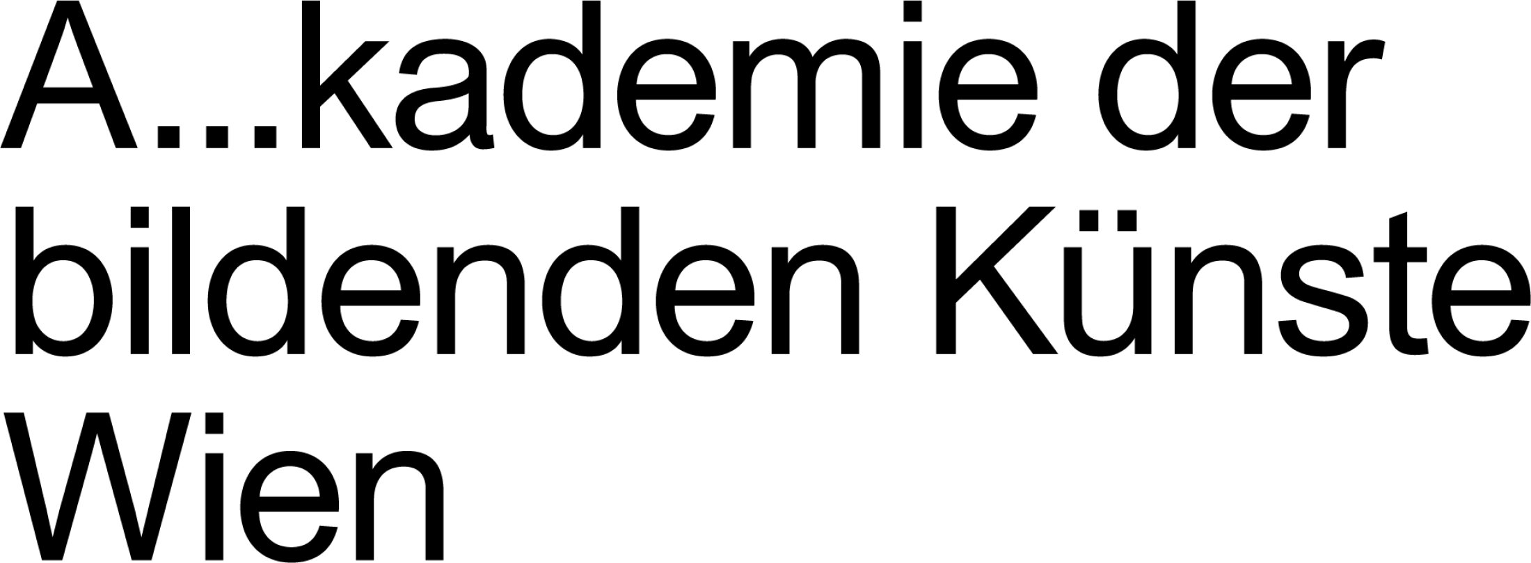 Textlogo Akademie der bildenden K&uuml;nste Wien